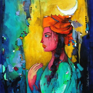Zohaib Rind, 20 x 20 Inch, Acrylic on Canvas,  Figurative Painting, AC-ZR-033